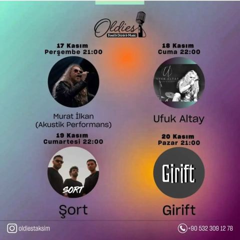 Oldies Sahne 18 Kasım 2022 konser